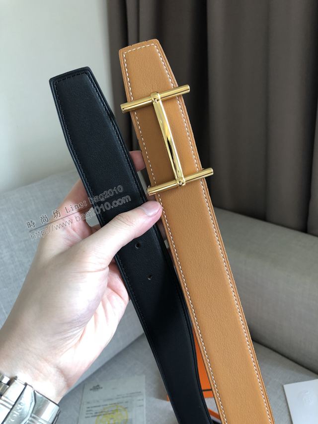 Hermes皮帶 官網同步 38MM 進口原版皮 愛馬仕雙面腰帶  xfp2072
